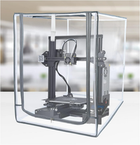 3D Printer Enclosure Designed for Temperature Control, Transparent PVC Construction, Flame Retardant Design