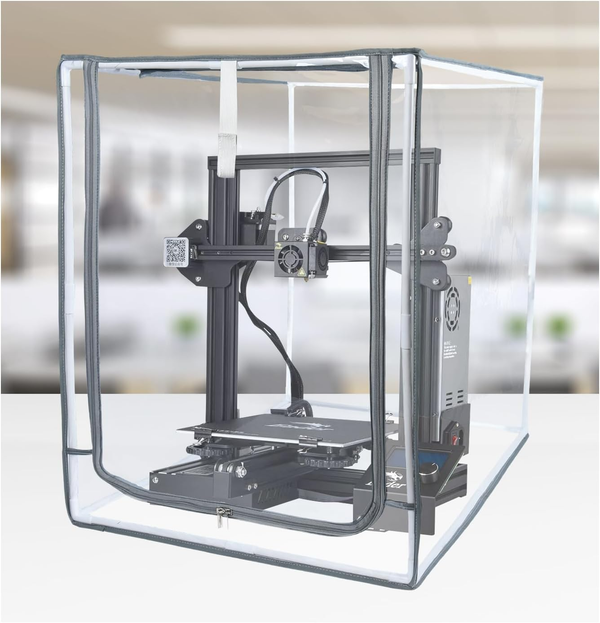 3D Printer Enclosure Designed for Temperature Control, Transparent PVC Construction, Flame Retardant Design