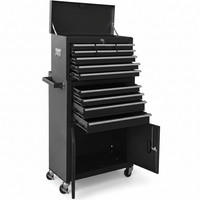 Rolling Tool Chest Built for Workshop Organization, 13 Drawers, Detachable Design, Lockable Metal Cabinet
