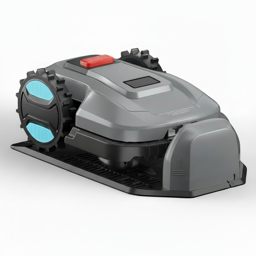 Robot Lawn Mower Built for Automated Care, App Control, Auto-Charging, 1/8 Acre Coverage, Triple Blade System