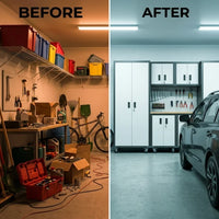 10-Piece Heavy Duty Steel Garage Cabinet System — Before & After